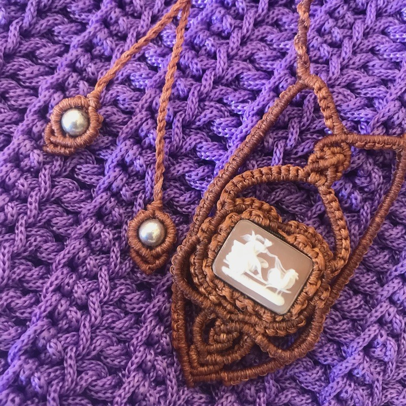 Cameo Macrame Necklace