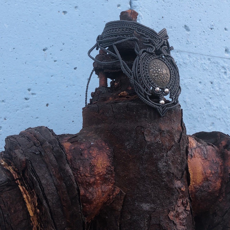 Traditional Buckle Macrame Necklace