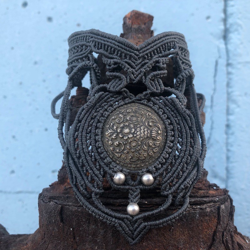 Traditional Buckle Macrame Necklace