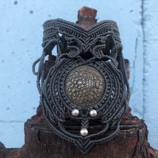 Traditional Buckle Macrame Necklace