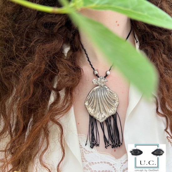 Traditional Greek Seashell Buckle Necklace