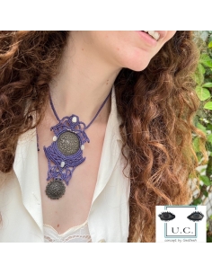 Macrame Necklace with Traditional Greek Buckles 2