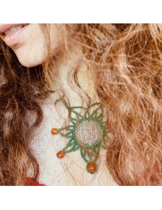 Κολιέ Μακραμέ με Βολιβιανό Νόμισμα