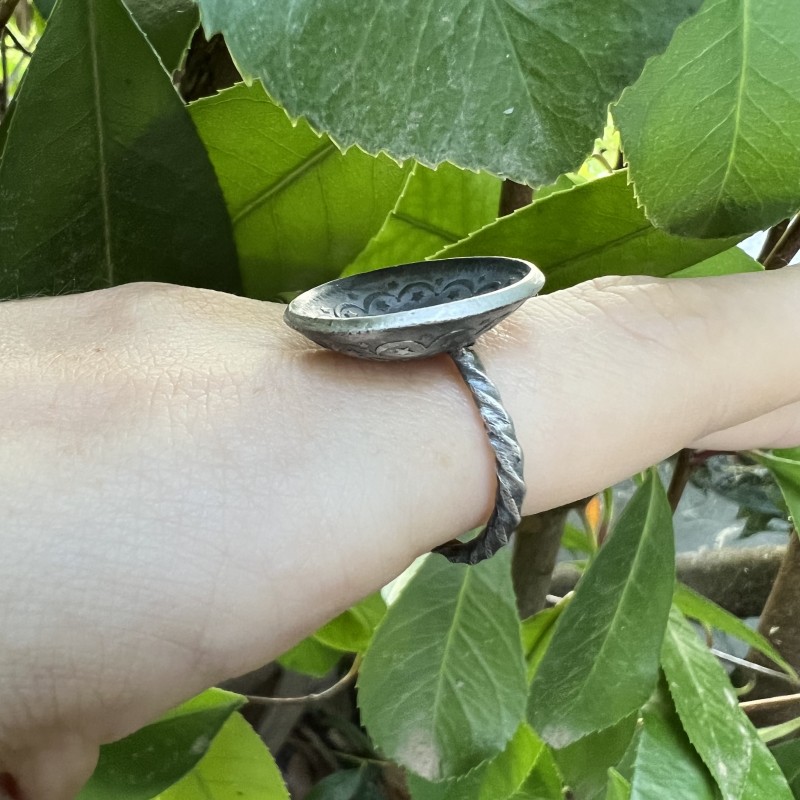 Ottoman Empire Silver Coin Ring