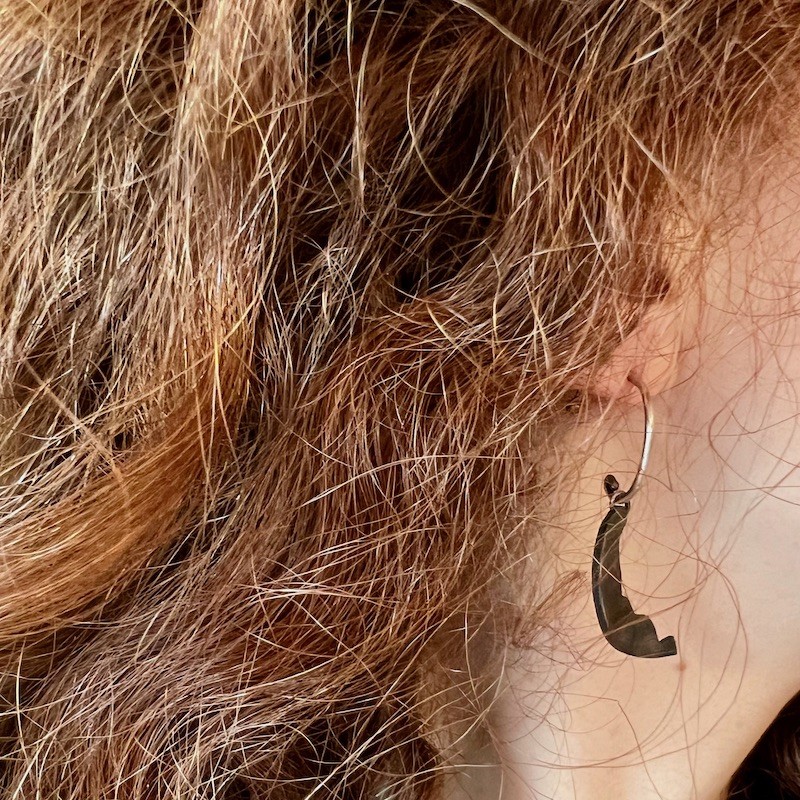 2 Drachmai 1883 King George A Silver Hoop Earrings