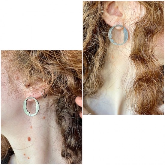 10 and 20 Drachmas 1930 Silver Stud Earrings