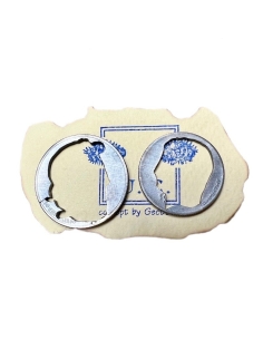 10 and 20 Drachmas 1930 Silver Stud Earrings