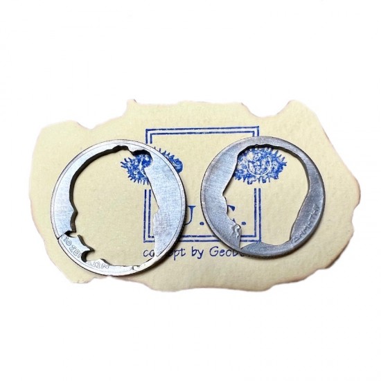 10 and 20 Drachmas 1930 Silver Stud Earrings