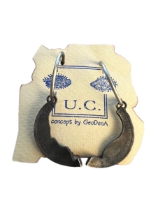 2 Drachmai 1883 King George A Silver Hoop Earrings
