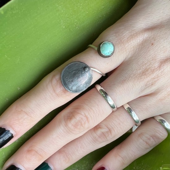 Ionian State Silver Coin Ring 30 Lepta 1849