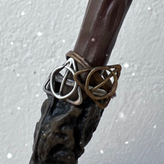 Circle, Line & Triangle Ring