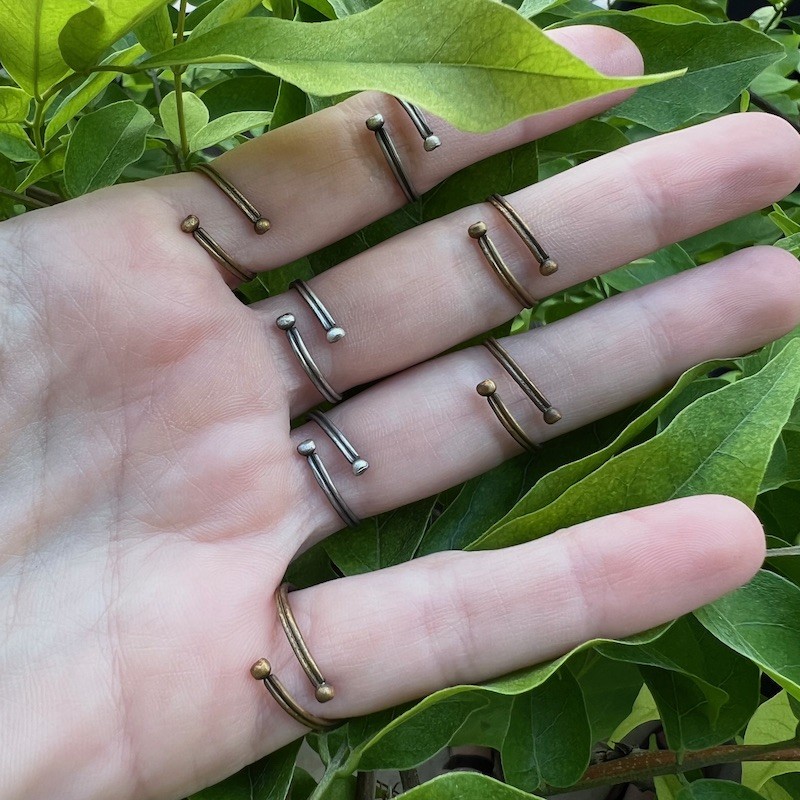 Circle, Line & Triangle Ring