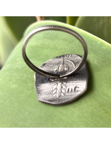 10 Drachmas 1930 Silver Coin Ring Goddess Demeter