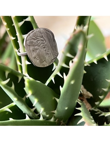 10 Drachmas 1930 Silver Coin Ring Goddess Demeter