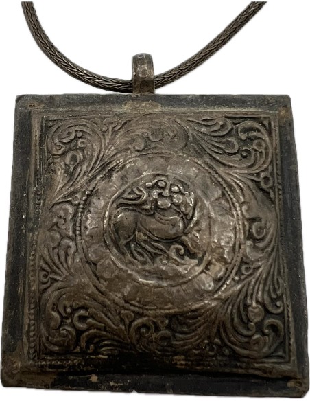 19th century Silver Pendant Necklace from India