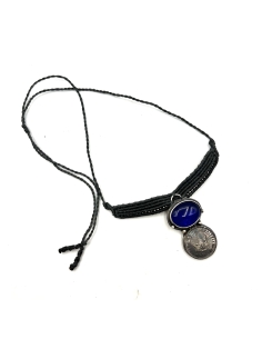 1 Phoenix 1828 Silver Pendant Macrame Necklace