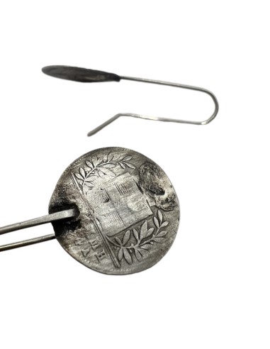 Silver Earrings, King Othon Coins 1834