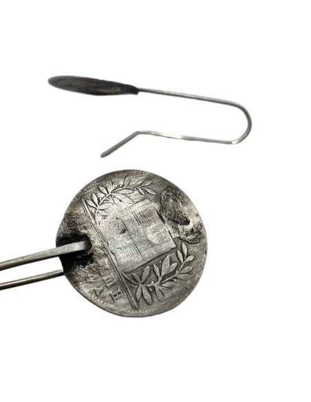 Silver Earrings, King Othon Coins 1834