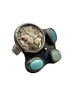 Mercury Dime 1942 Silver Coin Ring