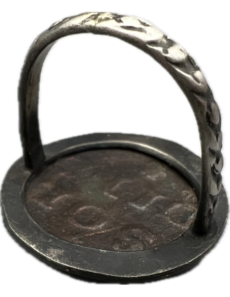 Lion Silver Ring 1 Soldino Venetian Coin 1610