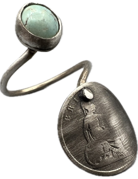 Ionian State Silver Coin Ring 30 Lepta 1849