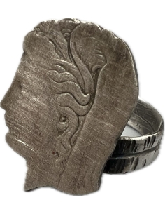 10 Drachmai 1930 Silver Coin Ring Godess Demeter