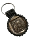 Silver Copy of Ancient Greek Coin Macrame Keychain