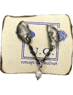 Silver Earring 50 Centesimi 1863 Vittorio Emanuelle II
