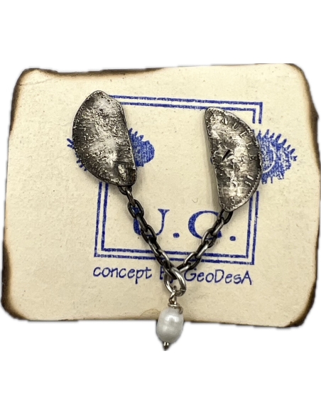 Silver Earring 50 Centesimi 1863 Vittorio Emanuelle II