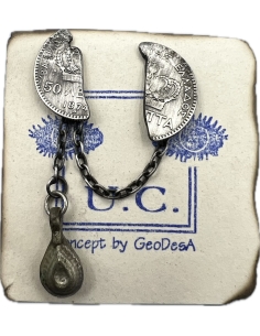 Silver earring 50 Lepta 1874 King George