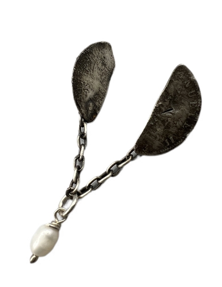 Silver Earring 50 Centesimi 1863 Vittorio Emanuelle II