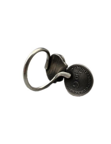 Queen Wilhelmina Silver Coin Ring