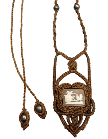 Cameo Macrame Necklace