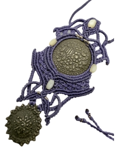 Macrame Necklace with Traditional Greek Buckles